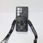 LV Samsung Galaxy Crossbody Phone Case-BLACK MONOGRAM