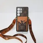 LV Samsung Galaxy Crossbody Phone Case-MONOGRAM-BROWN
