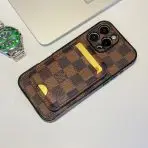 LV Magsafe iPhone Case-BROWN CHECKERED