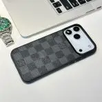 iPhone 17 Series MagSafe Phone Case LV Style-BLACK CHECKERED