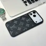 iPhone 17 Series MagSafe Phone Case LV Style-BLACK MONOGRAM