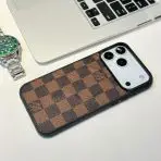 iPhone 17 Series MagSafe Phone Case LV Style-BROWN CHECKERED