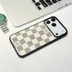 iPhone 17 Series MagSafe Phone Case LV Style-WHITE CHECKERED