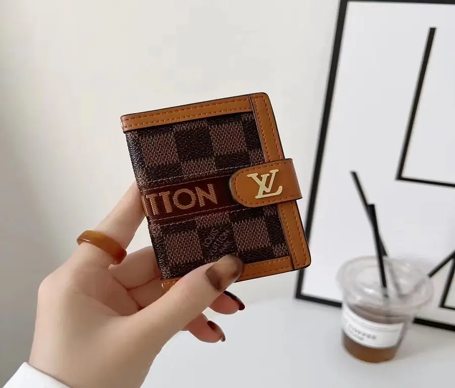 lv card holder Brown Checkered