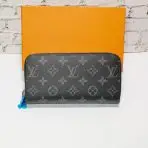 Black Monogram Double Wallet LV Leather - image 4