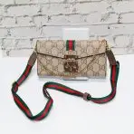 Canvas Gucci Crossbody Wallet Case iPhone 17 crossbody