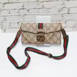 Canvas Gucci Crossbody Wallet Case iPhone 17 crossbody