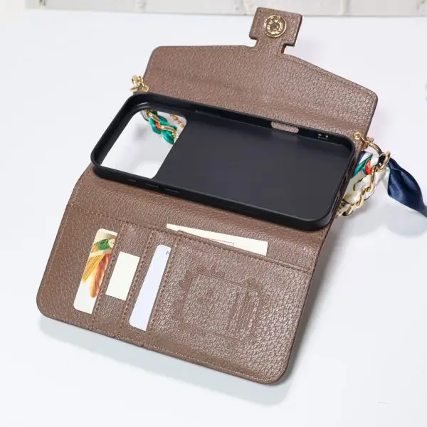 Canvas Gucci Crossbody Wallet Case iPhone 17