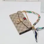 Canvas Gucci Crossbody Wallet Case iPhone 17 top