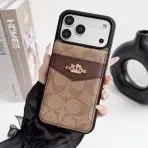 Card Holder Coach iPhone Case-Khaki