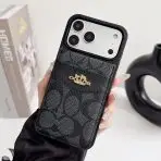 Card Holder Coach iPhone Case-Black