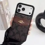 Card Holder Coach iPhone Case-Brown