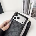 Coach Canvas Print Wallet Case iPhone 17/Pro/Pro Max