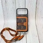 Designer Crossbody LV Zipped iPhone Case-BROWN MONOGRAM