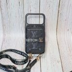 Designer Crossbody LV Zipped iPhone Case-BLACK MONOGRAM