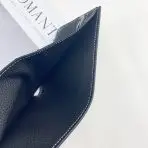 Hermes Bi-Fold Wallet - Black Cash Compartment