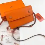 Hermes Crossbody Nap Bag—Orange