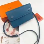 Hermes Crossbody Nap Bag-Blue