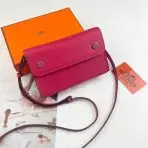 Hermès Crossbody Nap Bag-Boston Red