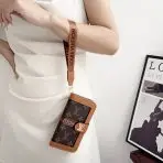 LV Leather Holster Phone Case Style for iPhone 17 Series