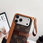 LV Leather Holster Phone Case Style for iPhone 17 Series