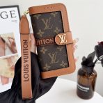 Louis Vuitton Flip Folio iPhone Case—BROWN MONOGRAM—Copper edges