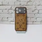 LV Style Card Holder Phone Case-PALE MONOGRAM