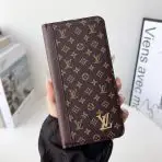 Louis V Folio Wallet Case iPhone 17 Series-Brown Small Monogram