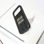 Miu Miu iPhone 17 case side black