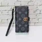 Zippered Wallet Phone Case LV Style for 17 Series -BLACK MONOGRAM