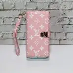 Zippered Wallet Phone Case LV Style for 17 Series -PINK MONOGRAM