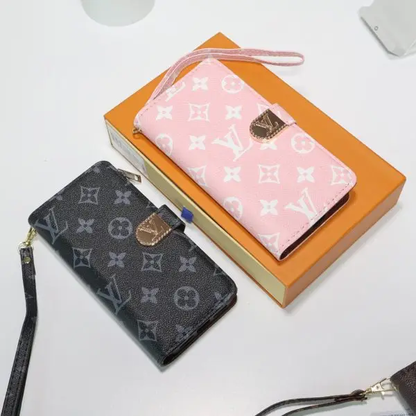 Zippered Wallet Phone Case LV Style for 17 Series