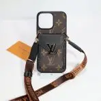 iPhone lv case- Brown Monogram Black