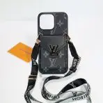 iPhone lv case-Black Monogram