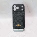 Coach Card Holder Phone Case—Black