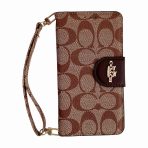 Coach Phone Case Wallet iPhone 17 Brown Brown Clasp
