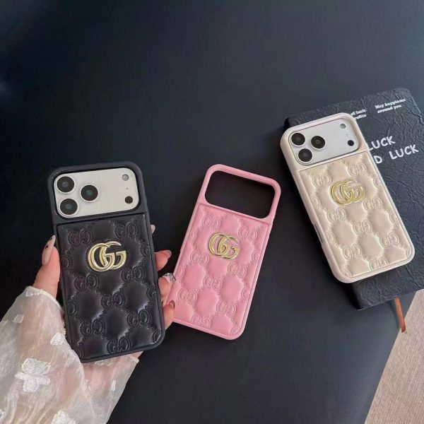 Leather Gucci iPhone Case 17 Series