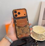 Louis Vuitton Card Holder Phone Case-Brown