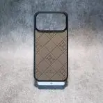 Stamped Leather Hermes iPhone Case-Brown
