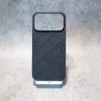 Stamped Leather Hermes iPhone Case-BLACK