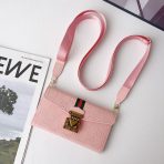 Gucci Crossbody Wallet iPhone Case-Pink