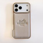 Hermes Leather Phone Case Beige