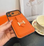 Hermes Leather iPhone Cover Card Slot For 12-18 Series - image 0