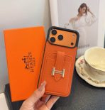 Hermes Leather iPhone Cover Card Slot For 12-18 Series - image 3