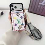 LV Monogram Crossbody Wallet Case-WHITE MONOGRAM