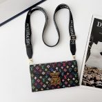 Multicolor LV Crossbody Phone Case - BLACK SMALL RAINBOW MONOGRAM