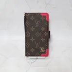 Folio LV Wallet Case-Brown Monogram-Pink
