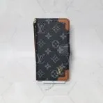 Folio LV Wallet Case-Black Monogram-Brown