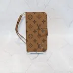 LV Leather Wallet iPhone Case-Pale Monogram