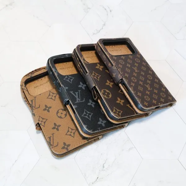 LV Leather Wallet iPhone Case